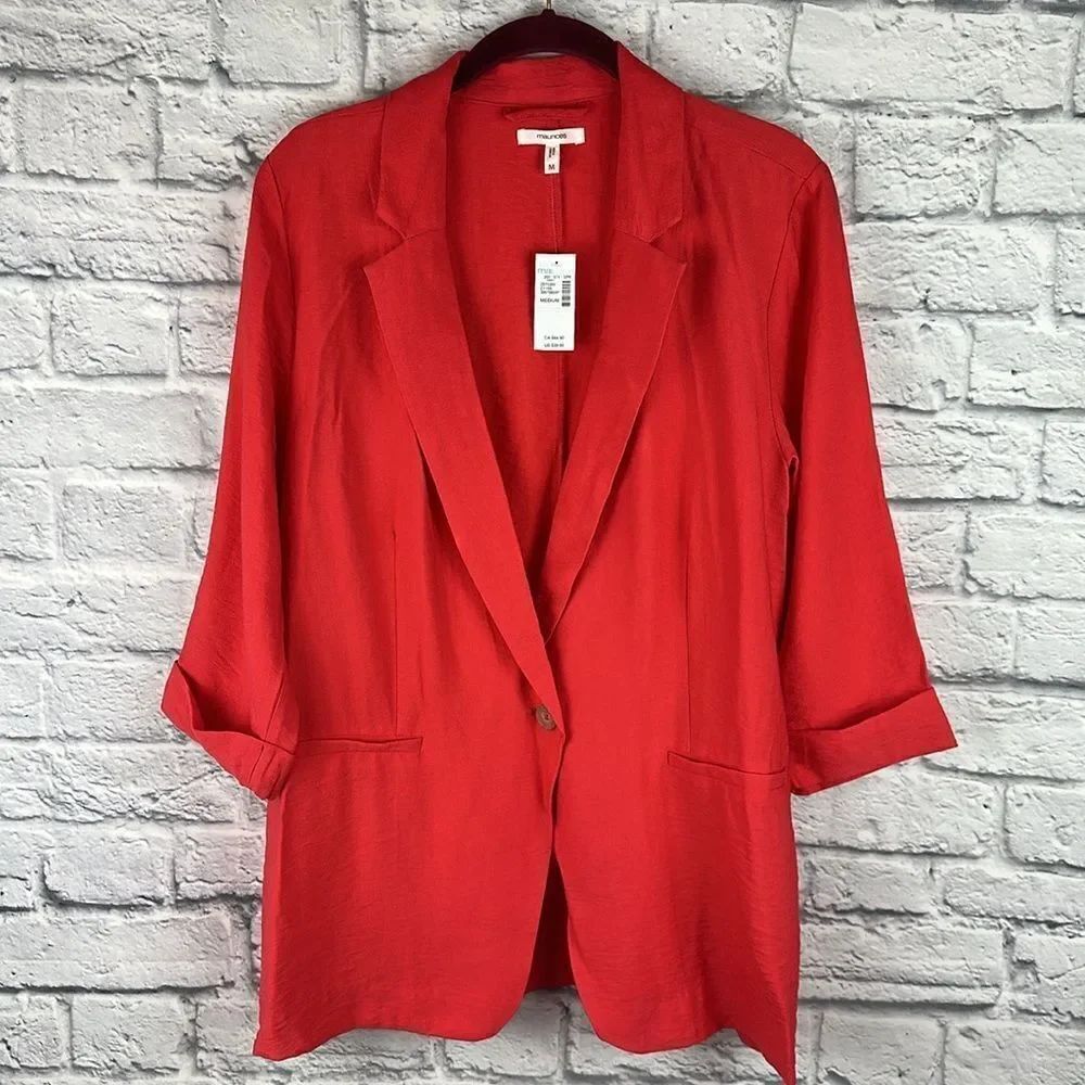 Maurice’s Single Button Coral/Red Blazer Size Medium NET